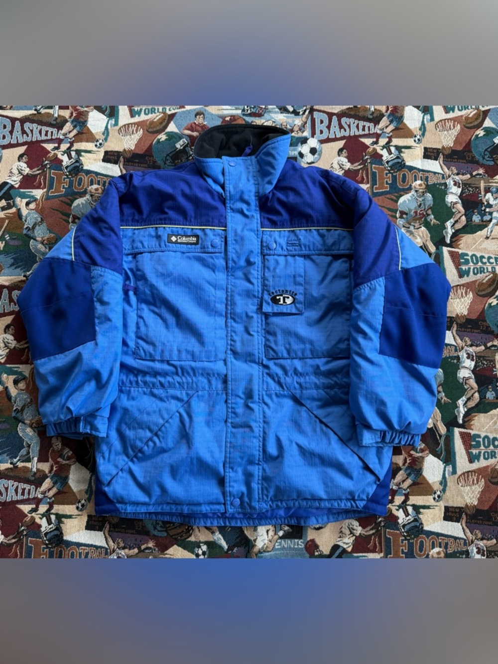 Vintage 90s Boys Columbia Ski Blue Puffer Jacket